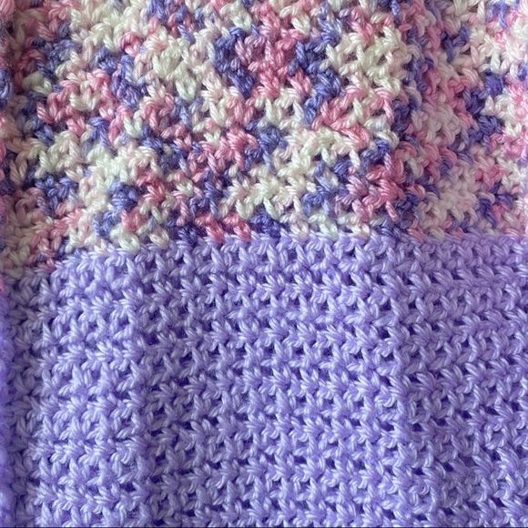 Vintage Hand Knit Short-Sleeve Sweater Top - Picture 4 of 5